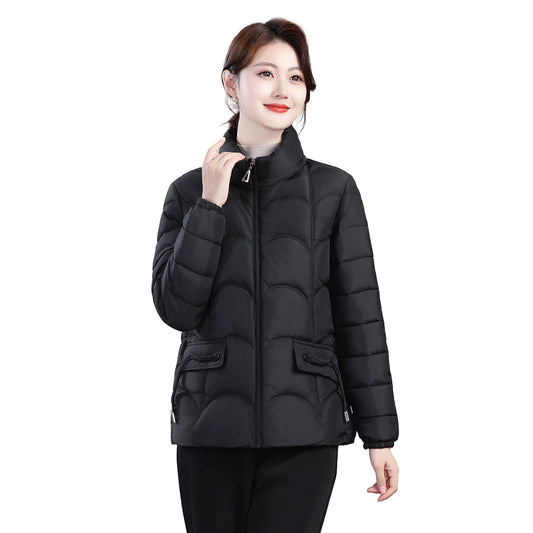Winter Cotton Jacket Women's down Cotton Coat Middle-Aged And Elderly Traditional Autumn Winter Coat