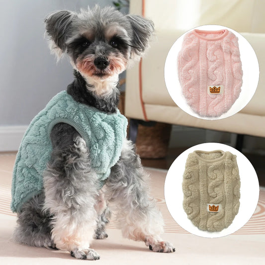Warm Dog Clothes For Small Medium Dogs Cats Autumn Winter Outdoor Puppy Fleece Sweatshirt Schnauzer French Bulldog Pet Costume
